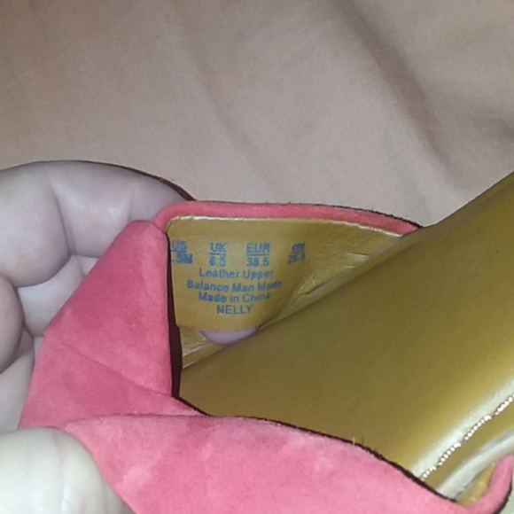 Franco Sarto redish leather Nelly wedges size 8.5 - Picture 5 of 6